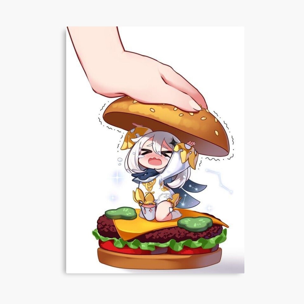 genshin impact paimon Cute hamburger 