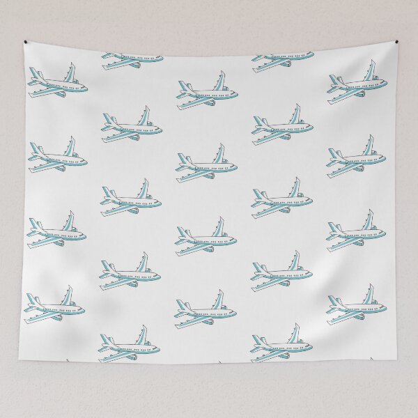 Item preview, Blue Wavy Airplane designed and sold by elsxiv.
