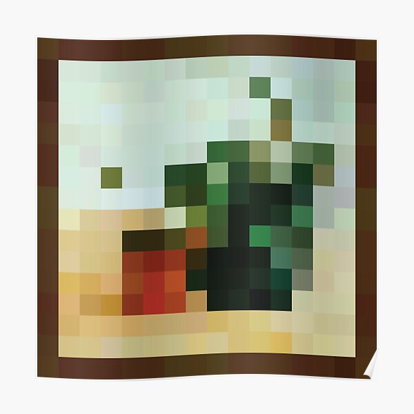 Minecraft Painting Paradisträd Poster