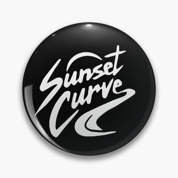 Sunset Curve Logo Background Pins and Buttons | Redbubble