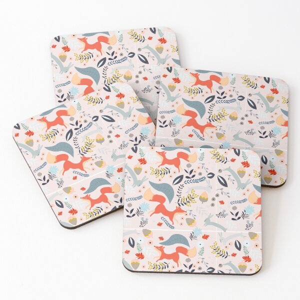 Item preview, Christmas Fox Rabbit Pattern designed and sold by PatternSquare.