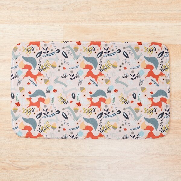 Item preview, Christmas Fox Rabbit Pattern designed and sold by PatternSquare.