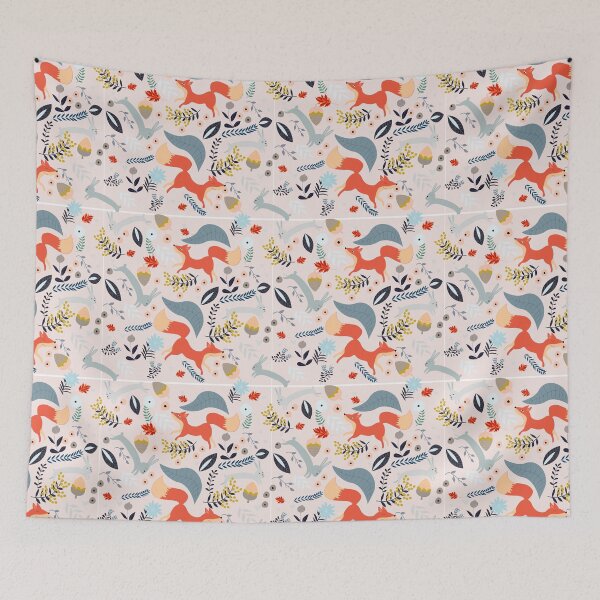 Item preview, Christmas Fox Rabbit Pattern designed and sold by PatternSquare.
