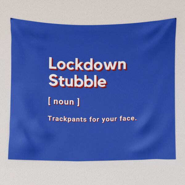 Item preview, Lockdown Stubble - Noun - Trackpants for your face. designed and sold by Artography Designs.