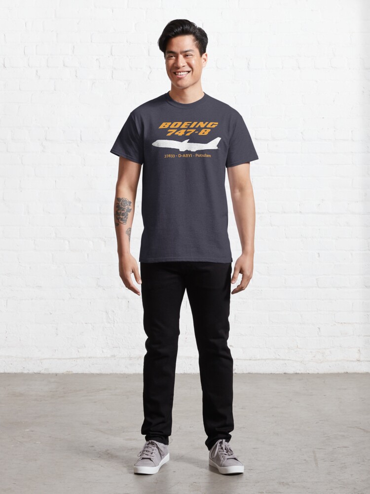 Alternate view of Boeing 747-8 37833 D-ABYI (White) Classic T-Shirt