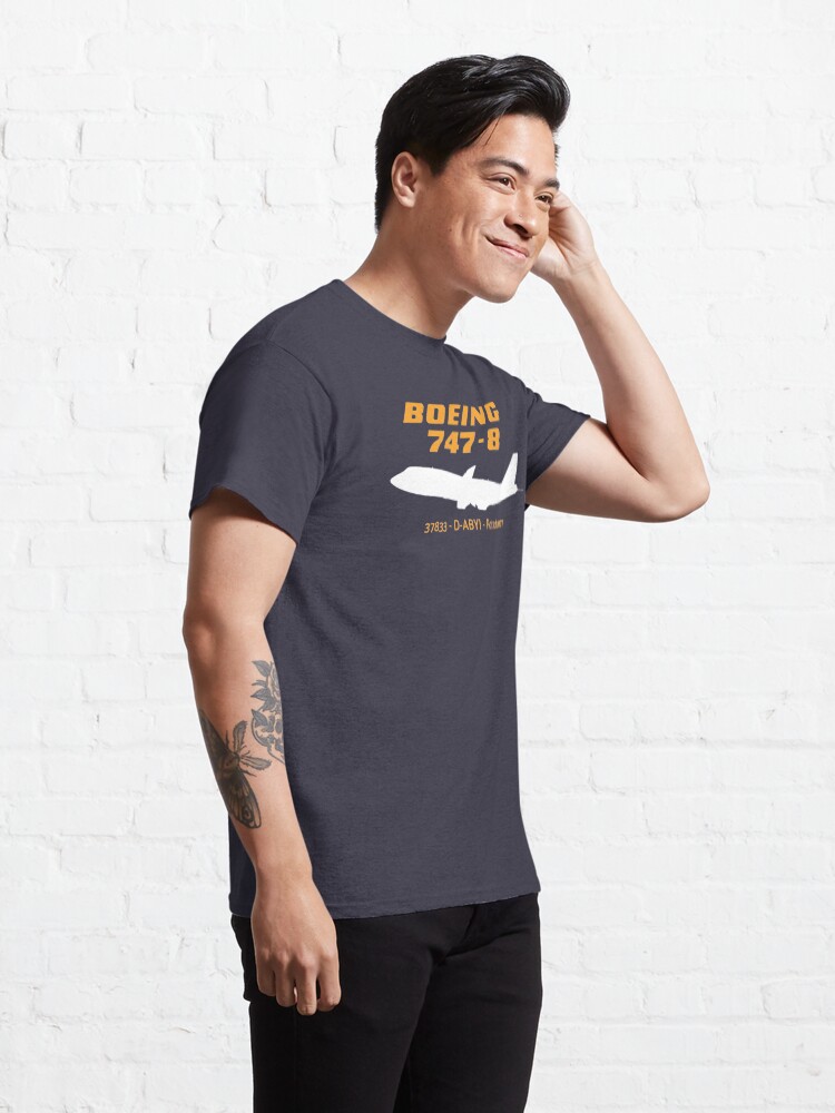 Alternate view of Boeing 747-8 37833 D-ABYI (White) Classic T-Shirt