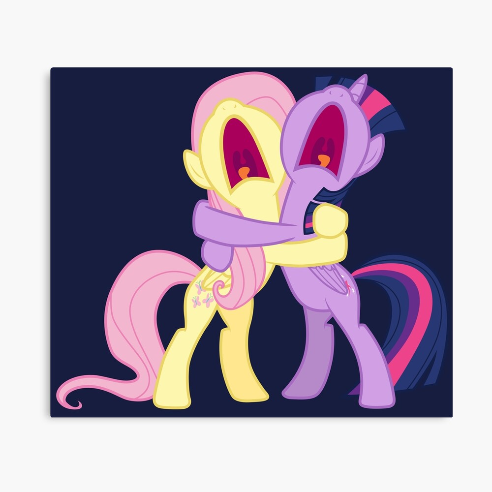 Twilight and Fluttershy screaming in terror