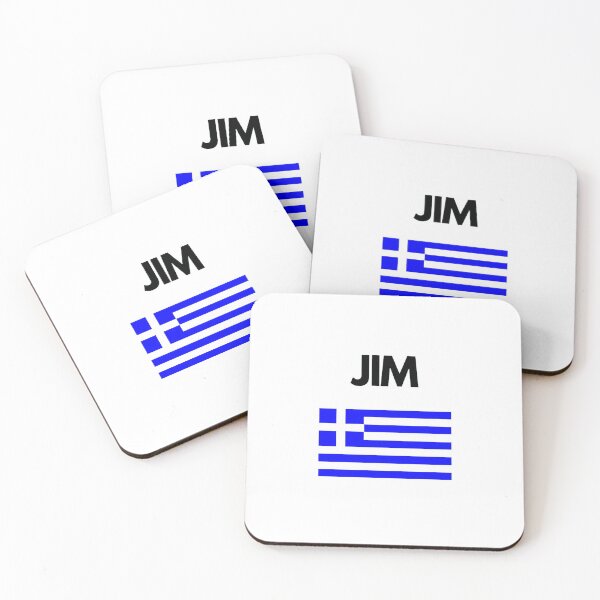 Item preview, Jim Greek Name with Greek Flag Design designed and sold by TheGreekGuy.