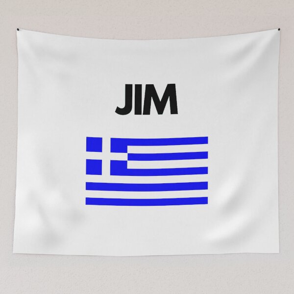 Item preview, Jim Greek Name with Greek Flag Design designed and sold by TheGreekGuy.
