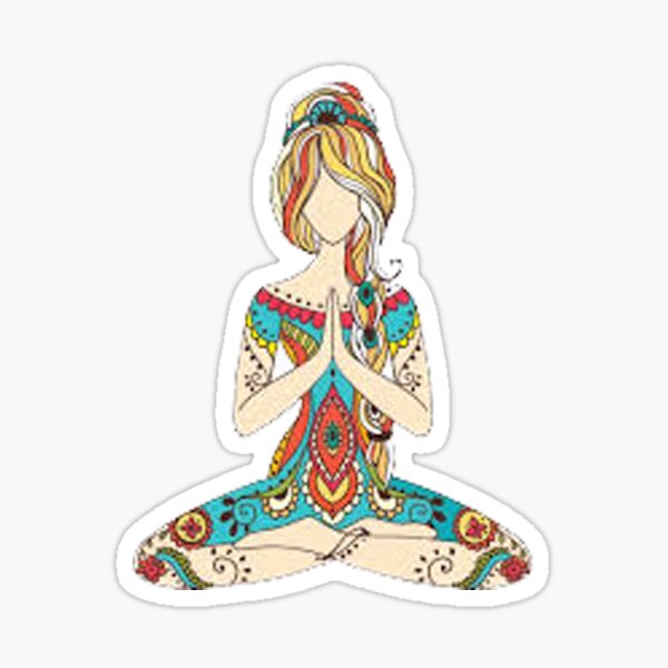"Yoga Girl" Sticker for Sale by Artomaniac Redbubble