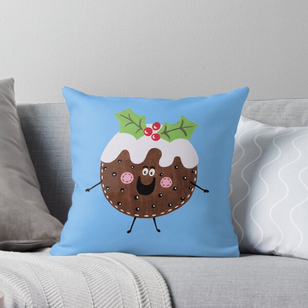 Item preview, Christmas Pudding - Blue Background designed and sold by Helen McCartney Designs.