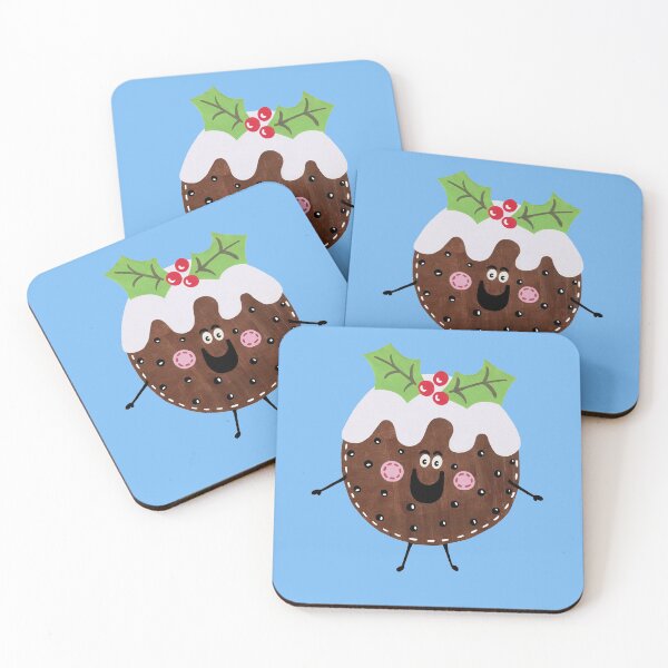 Item preview, Christmas Pudding - Blue Background designed and sold by Helen McCartney Designs.