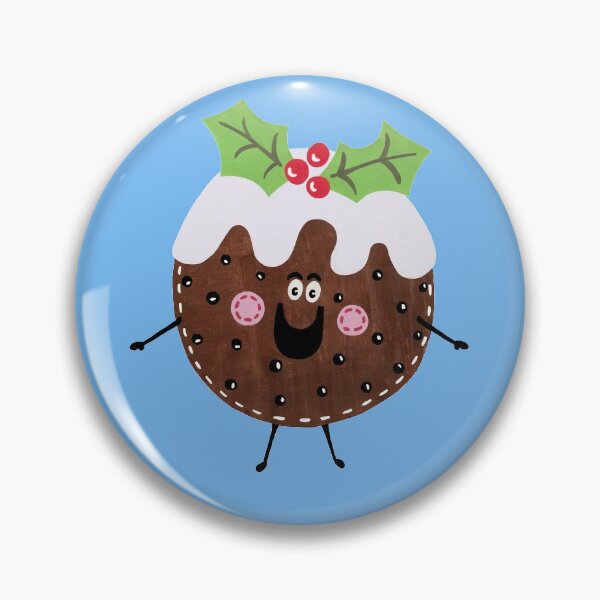 Item preview, Christmas Pudding - Blue Background designed and sold by Helen McCartney Designs.