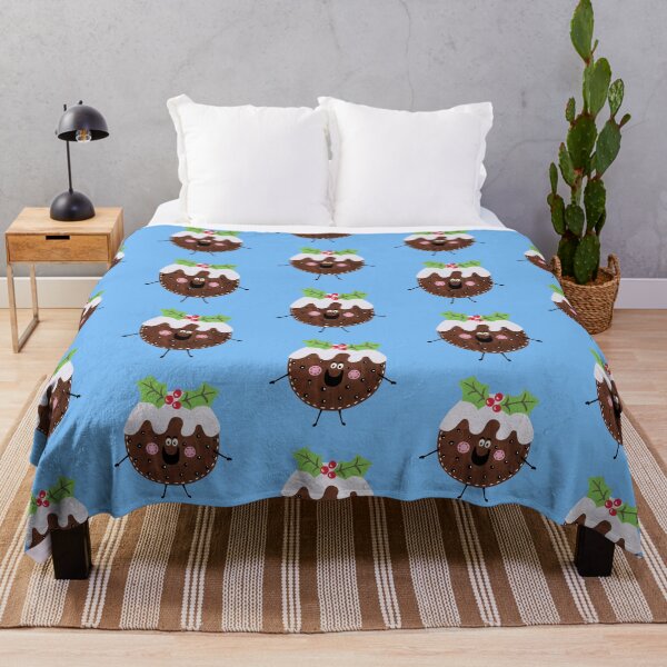 Item preview, Christmas Pudding - Blue Background designed and sold by Helen McCartney Designs.