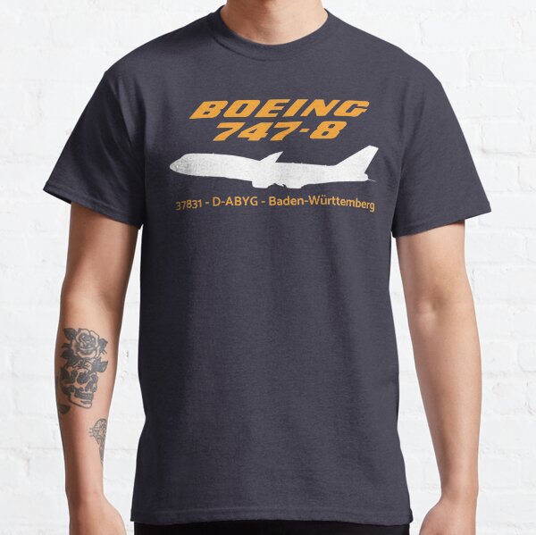 Boeing 747-8 37831 D-ABYG (White) Classic T-Shirt