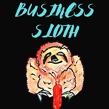 Artwork thumbnail, Business Sloth Cute by DesignsofNote