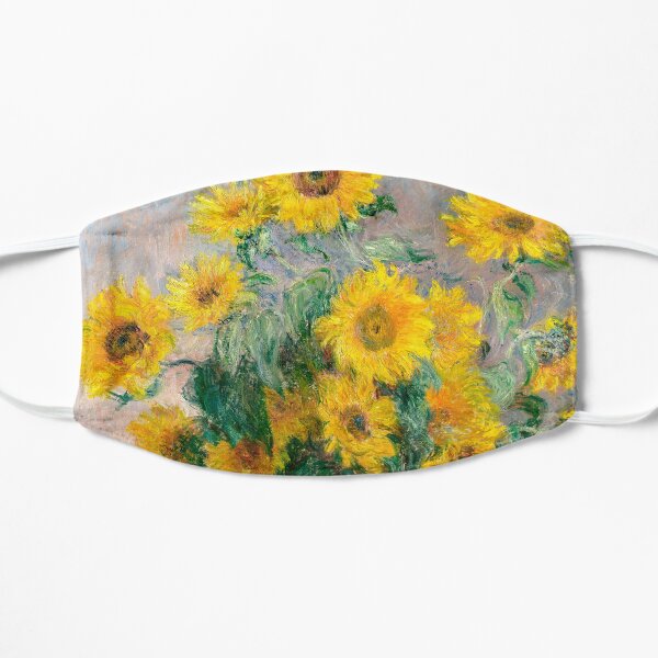 Bouquet of Sunflowers by Claude Monet Flat Mask