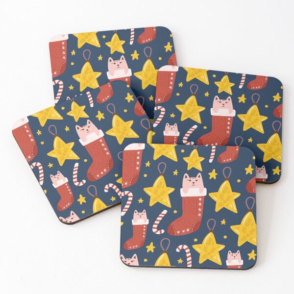 Item preview, Christmas Cat Pattern designed and sold by PatternSquare.