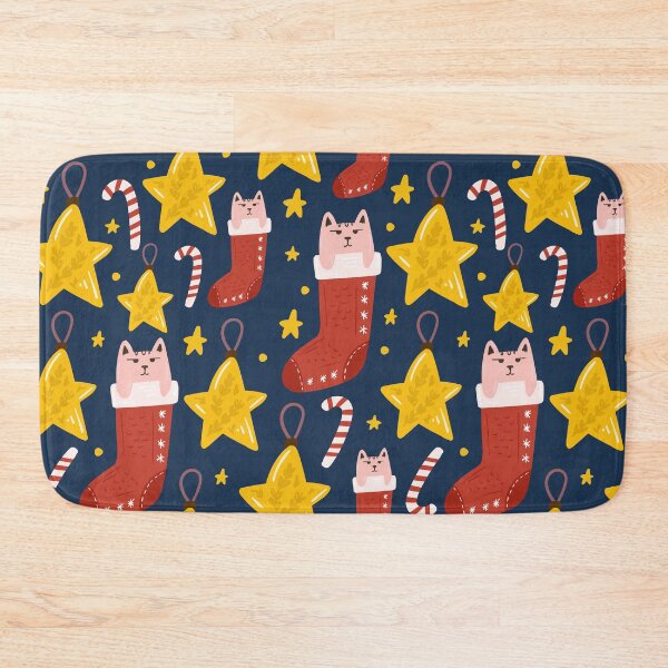 Item preview, Christmas Cat Pattern designed and sold by PatternSquare.