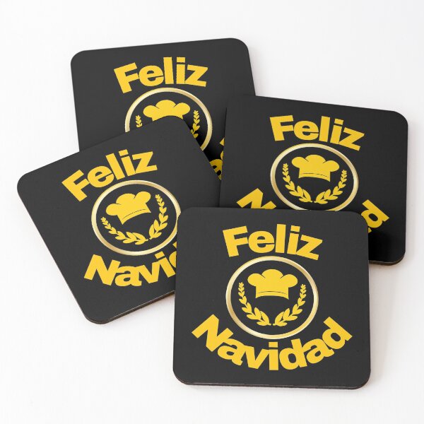 Item preview, merry christmas in Spanish. feliz navidad. chef hat designed and sold by doctors-apparel.