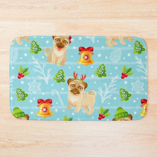 Item preview, Christmas Pug Pattern designed and sold by PatternSquare.