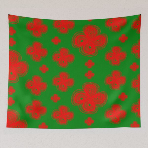 Item preview, Many double chaotic strange attractor design pattern Christmas Colours - red designed and sold by rahilvalani.