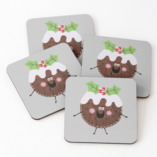 Item preview, Christmas Pudding - Grey Background designed and sold by Helen McCartney Designs.