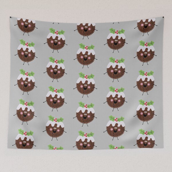 Item preview, Christmas Pudding - Grey Background designed and sold by Helen McCartney Designs.