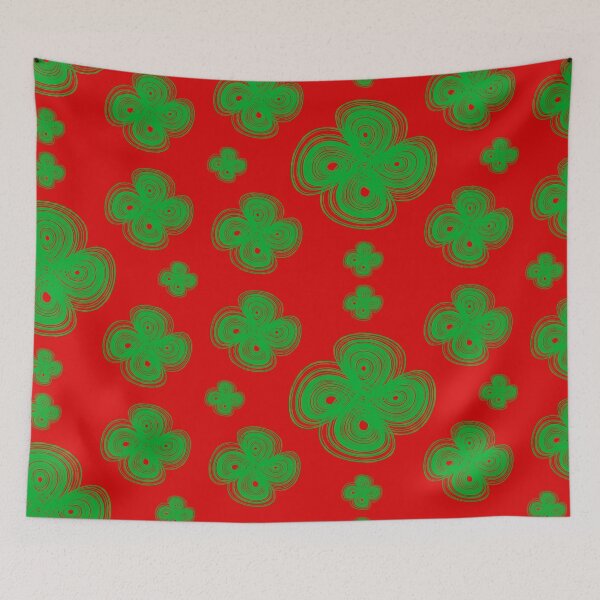 Item preview, Many double chaotic strange attractor design pattern Christmas Colours - green designed and sold by rahilvalani.