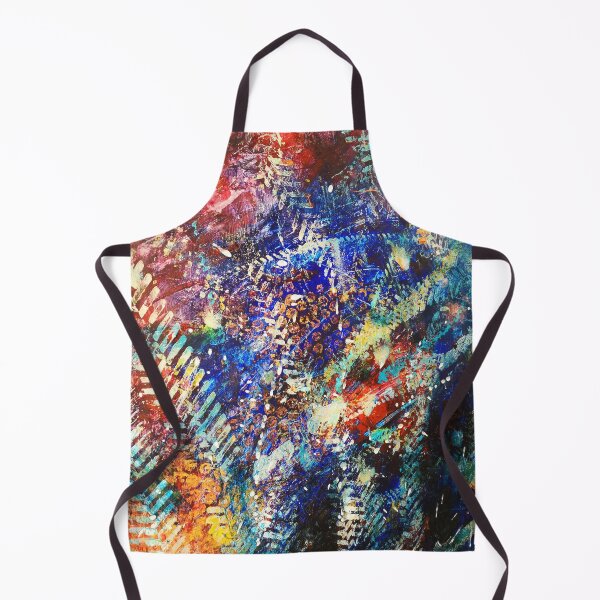 Item preview, "Monster Mayhem" detail. red blue fire abstract designed and sold by Cedars Yard.