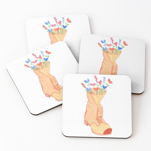 Item preview, Watercolor hiking shoe with flowers, white designed and sold by Sonderblume.
