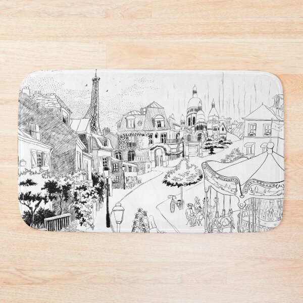Item preview, Madeline Paris street Scene Black and white designed and sold by elopez7228.