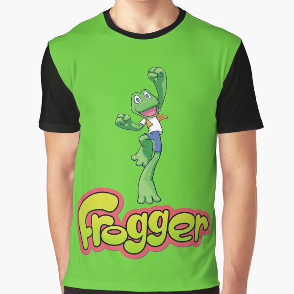 Frogger Unique Green and Black T-shirt for Men or Women.XS to 2XL
