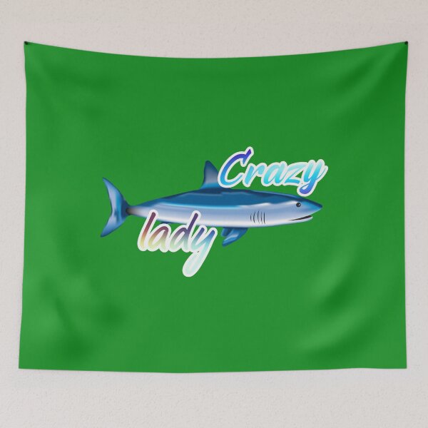 Item preview, Crazy shark lady designed and sold by Jain123.