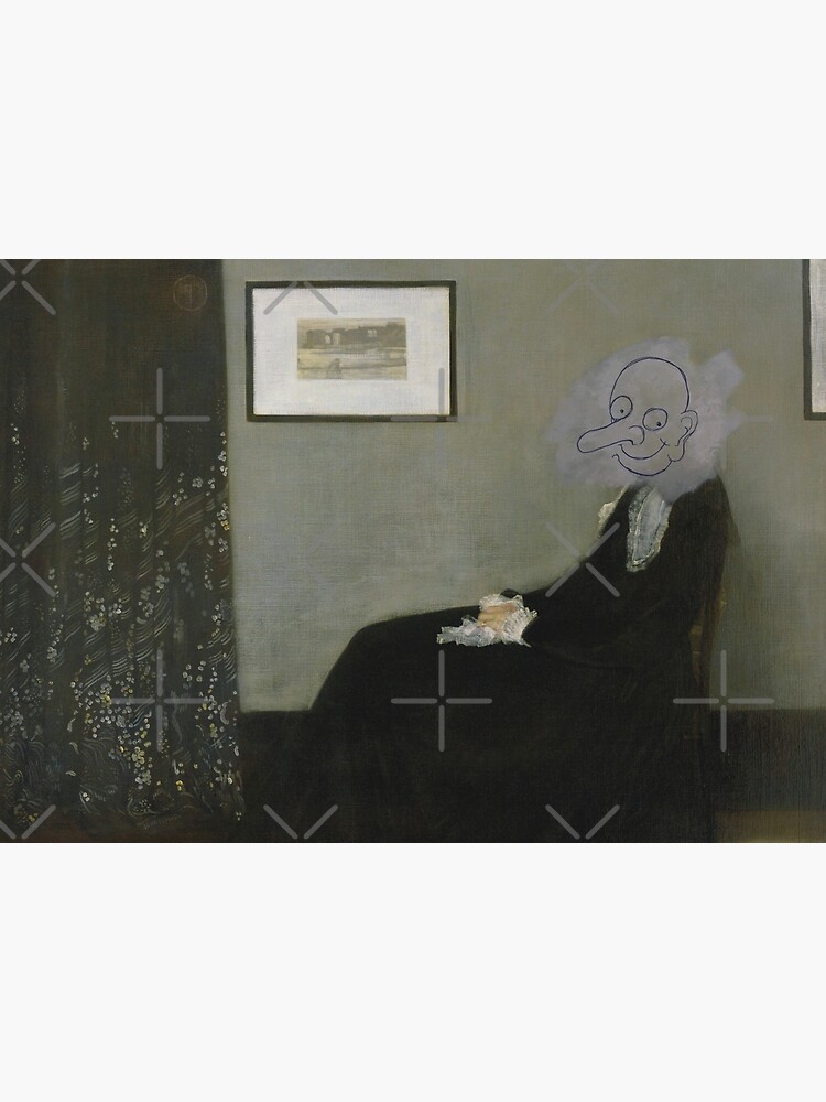 Discover Mr Bean Whistler Mother Canvas