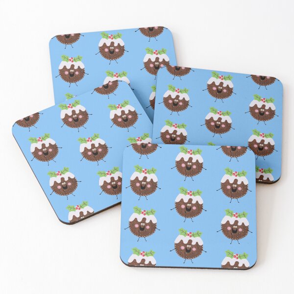 Item preview, Christmas Pudding 2 - Blue Background designed and sold by Helen McCartney Designs.