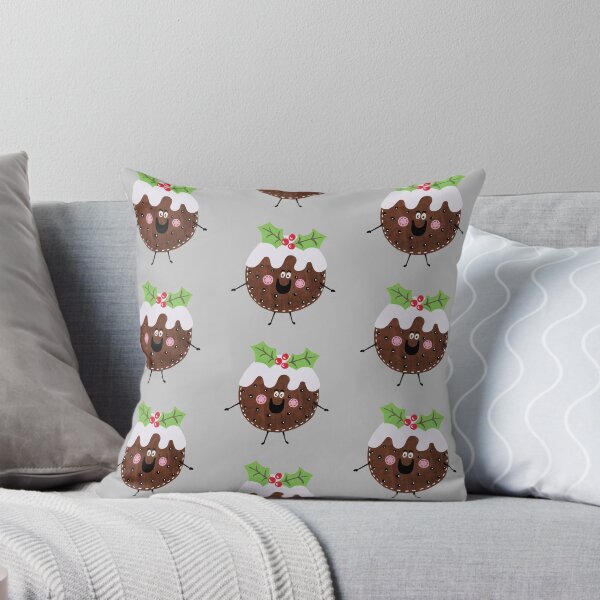 Item preview, Christmas Pudding 2 -  Grey Background designed and sold by Helen McCartney Designs.