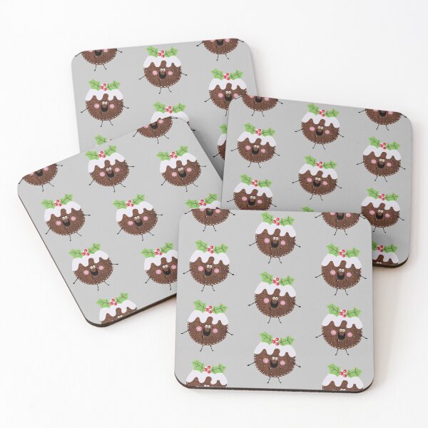Item preview, Christmas Pudding 2 -  Grey Background designed and sold by Helen McCartney Designs.