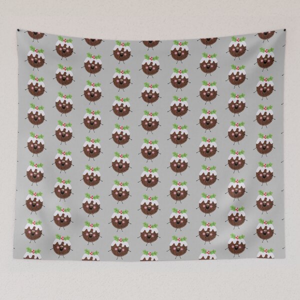 Item preview, Christmas Pudding 2 -  Grey Background designed and sold by Helen McCartney Designs.