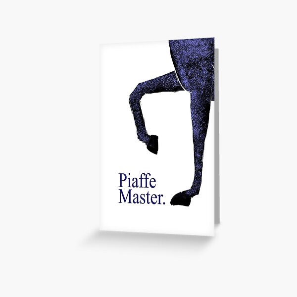 Dressage - Piaffe Master. Blue Horse Greeting Card