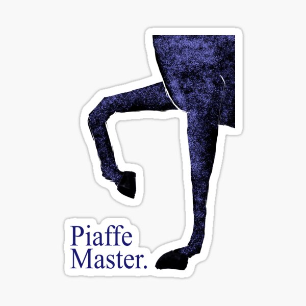 Dressage - Piaffe Master. Blue Horse Sticker