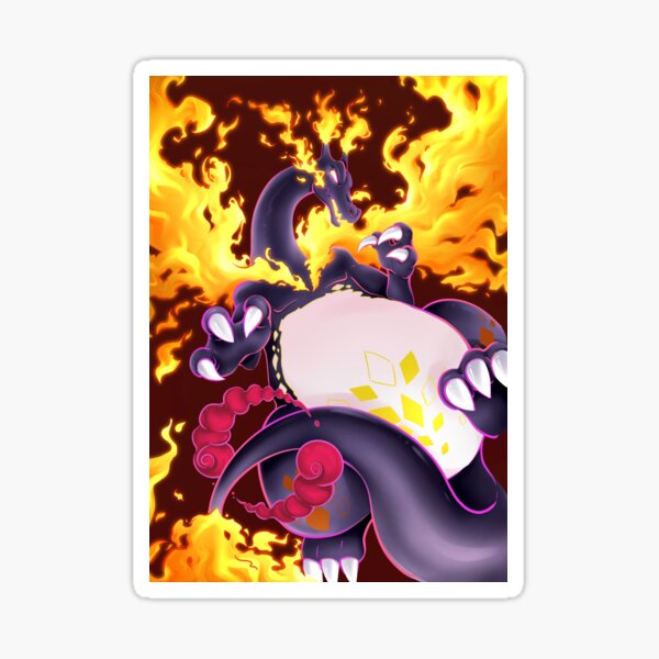 Dragon fire gigamax dracaufeu Shiny pocket monster Sticker