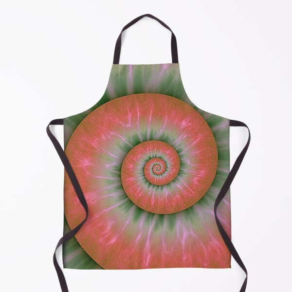 Item preview, Abstract Artwork Optical Swirling Illusion Peach And Lime Green Print designed and sold by Mary Riley.