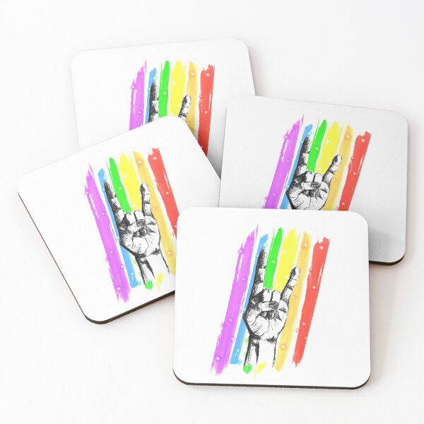 Item preview, Hand on rainbow background designed and sold by InkLove.