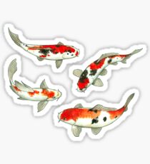Pegatina La ronde des carpes koi