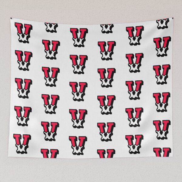 Item preview, Monogram V - Alphabet Scrapbooking Red/White Circus Style designed and sold by yisela.