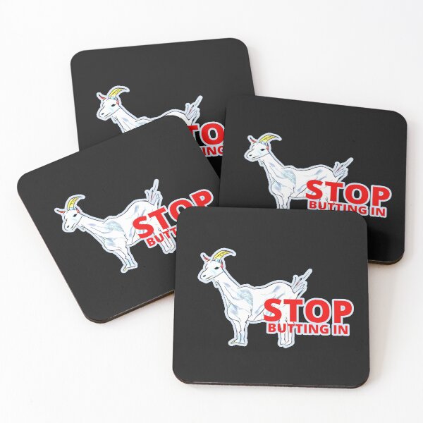Item preview, Stop butting in funny goat  designed and sold by DesignsofNote.