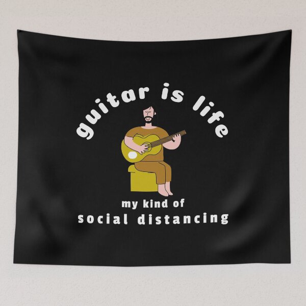 Item preview, Guitar is Life, Israelite Playing the Guitar, My Kind of Social Distancing designed and sold by boisebug.