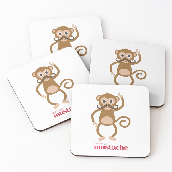 Item preview, Lock-down monkey mustache designed and sold by NomadMessenger.