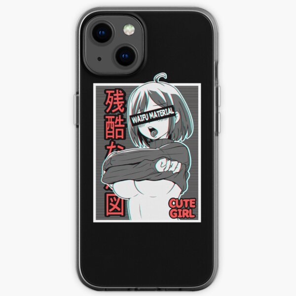 Anime. Fille Senpai. Hentai. Matériel Waifu. Coque souple iPhone